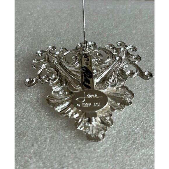 Jane 1997 Angel Of Love AOL Vintage Pin Brooch Rhinestone Silver Signed Jane - Picture 4 of 9